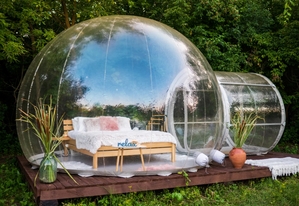 outdoor bubble tent for winter