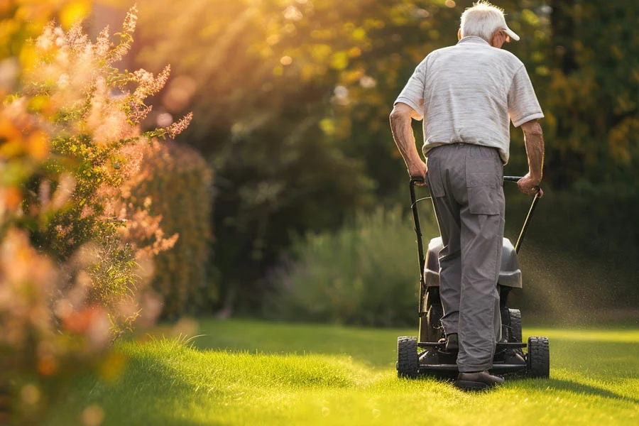 walk behind electric lawn mower